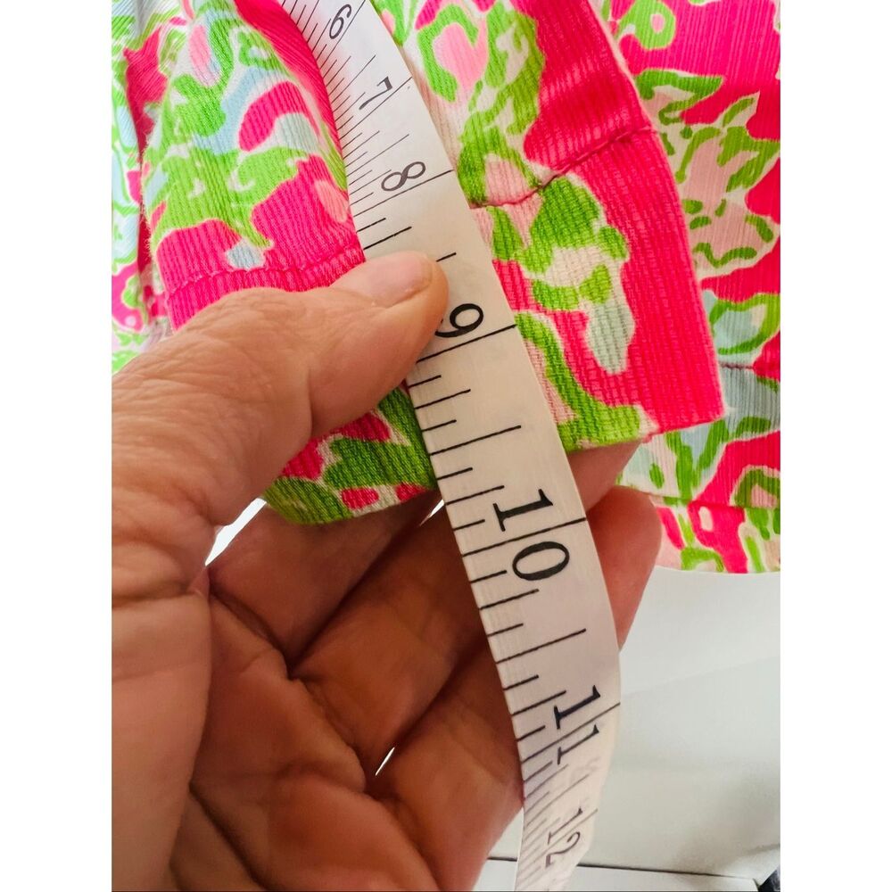 Lilly Pulitzer The Chipper Short Bermuda Shorts Sz 14 Pink Green Southern Charm - Picture 5 of 13